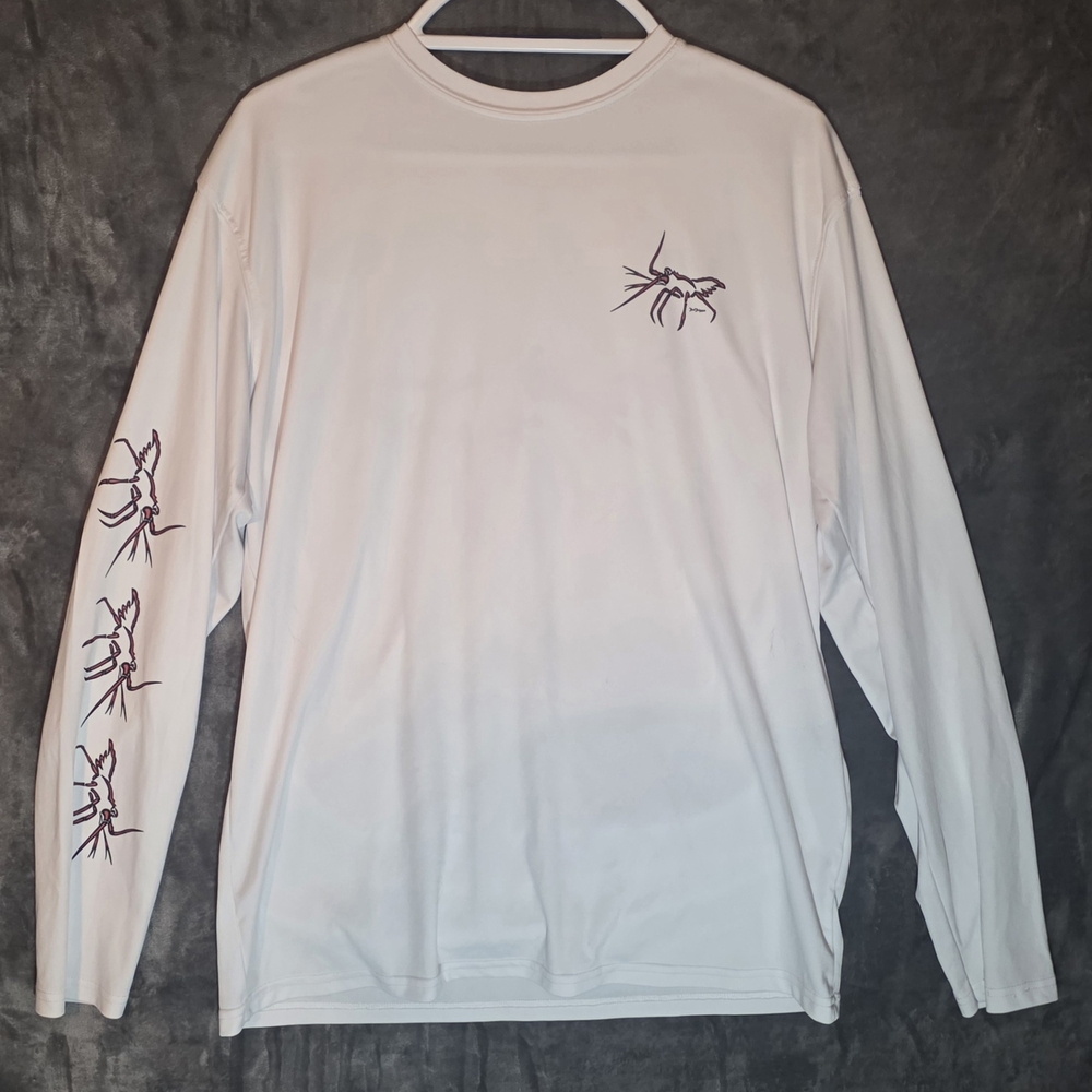 Performance Fishing Shirt featuring Lobster Graphics by David Dunleavy (Size XL)